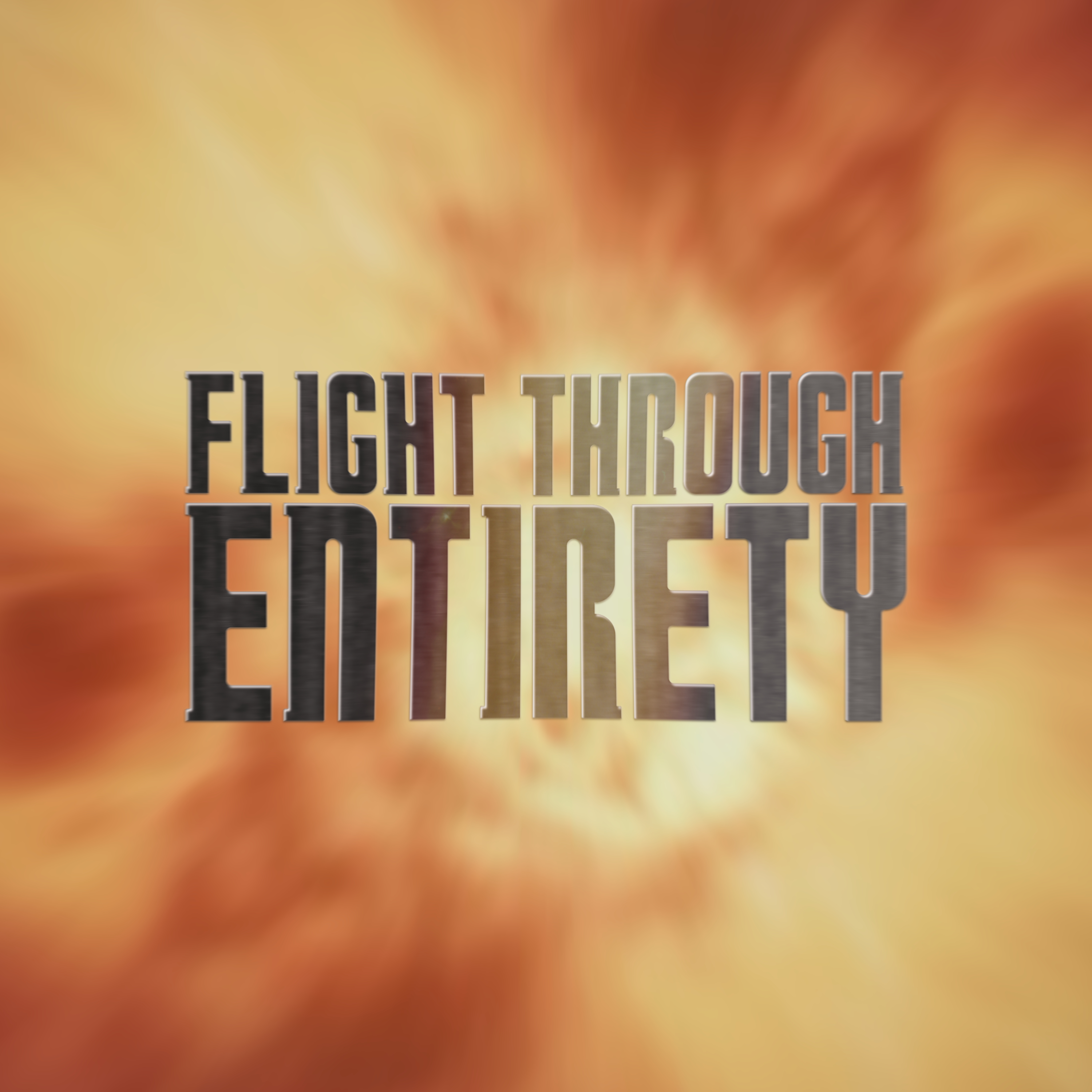 A logo done in the style of the Moffat Era Doctor Who logo,  on a background of orange fire from the opening credits of Series 5.