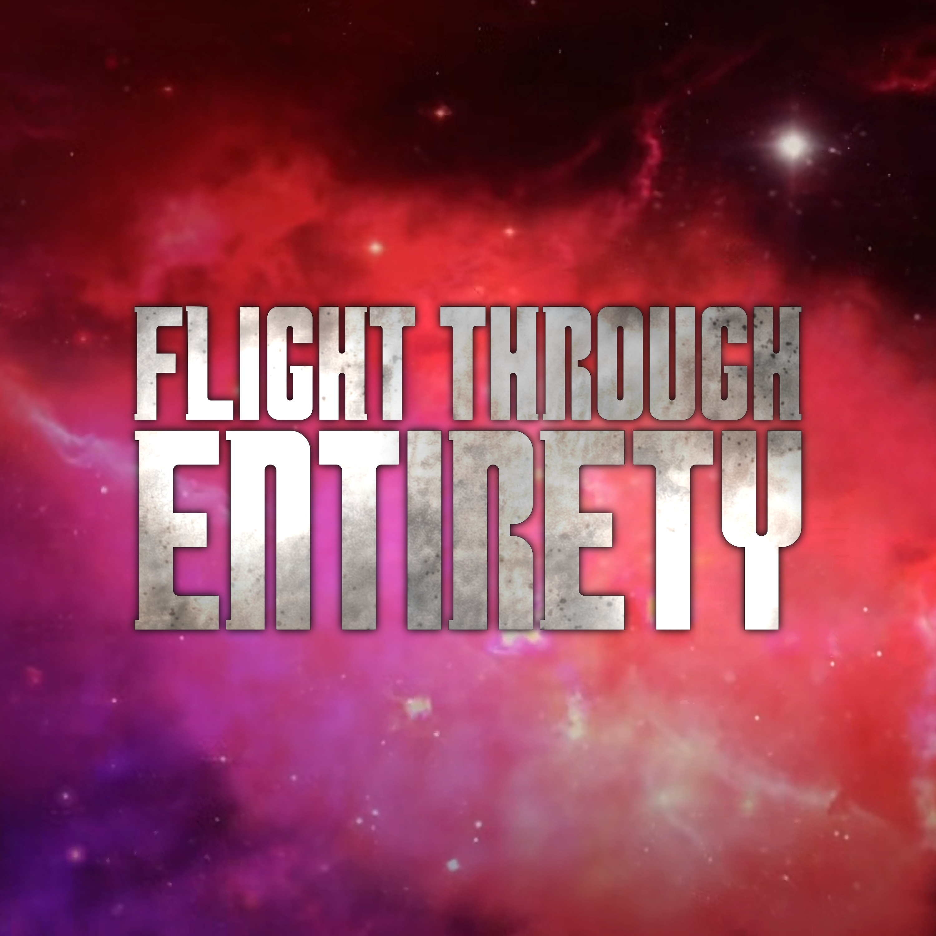 A logo done in the style of the Moffat Era Doctor Who logo,  on the pinkish nebula background of the Series 7B title sequence.