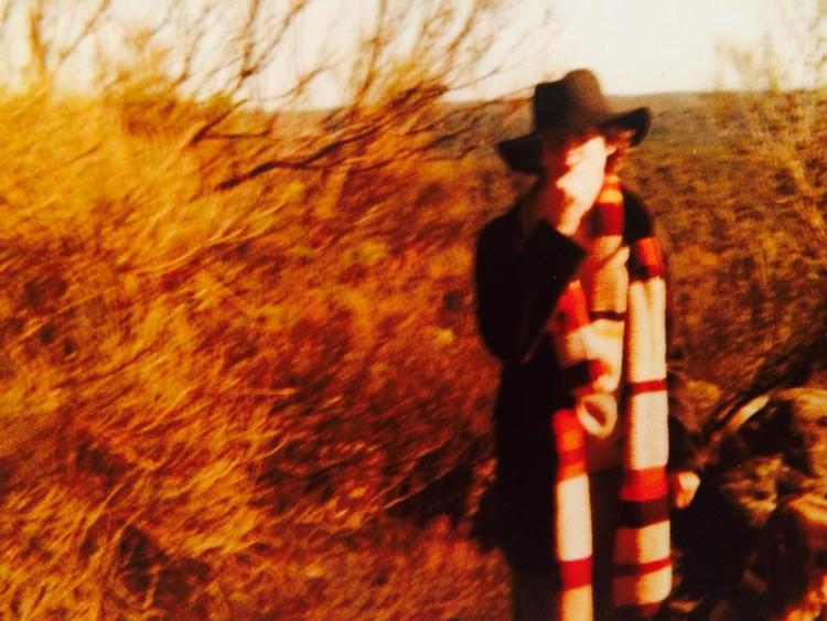 A very young Richard, out of focus, wearing Tom Baker's Season 17 outfit