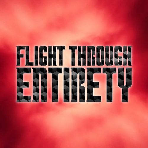 A logo done in the style of the Moffat Era Doctor Who logo, but covered in black cubes, on the saturated pink background from the opening credits of The Power of Three.