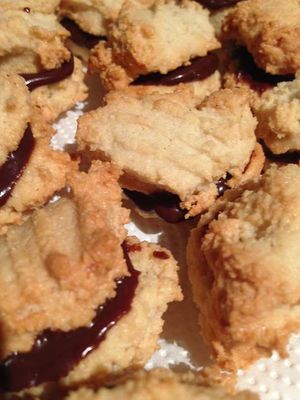 Closeup of some delicious macaroons